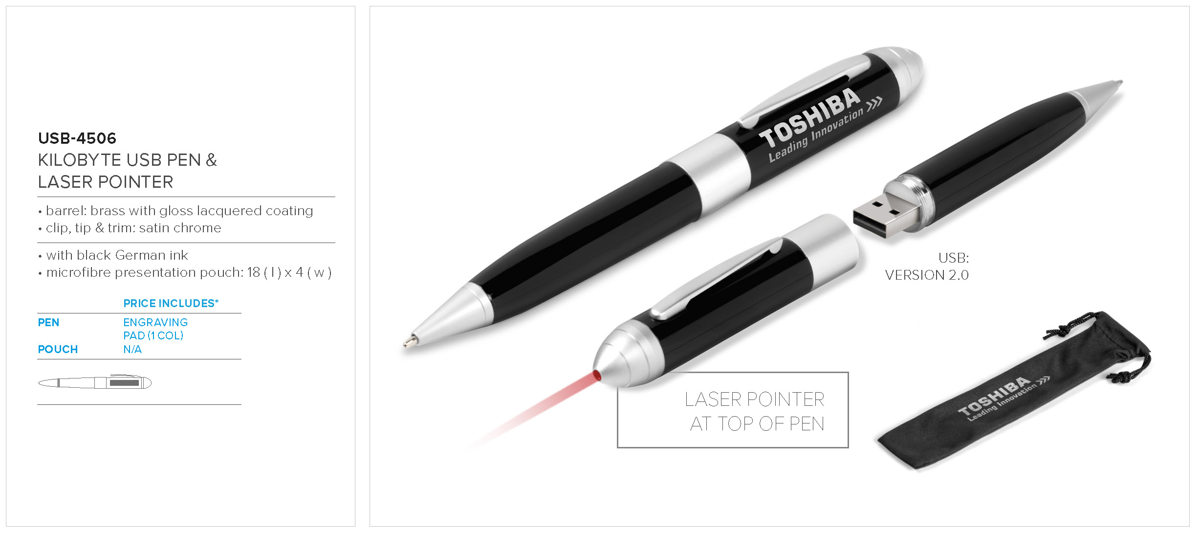 Kilobyte USB Pen & Laser Pointer - 8GB CATALOGUE_IMAGE